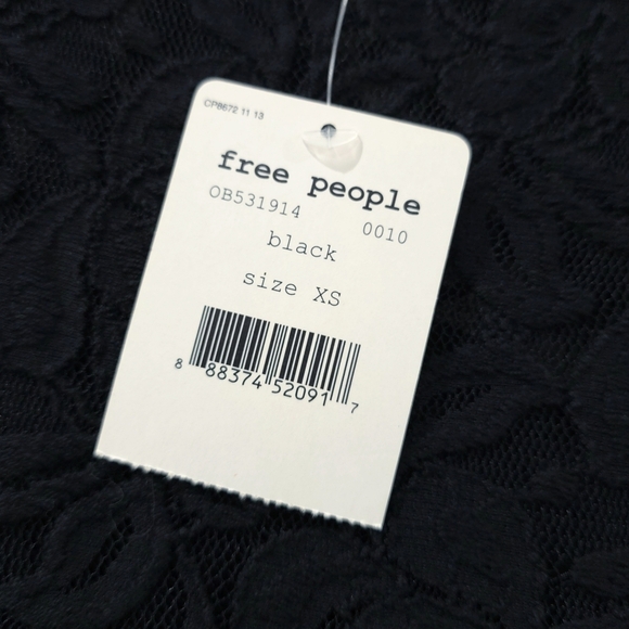 FREE PEOPLE Miles Of Lace Mini Fit & Flare Sleeveless Popover Dress, Lined, Nwt - Picture 6 of 16